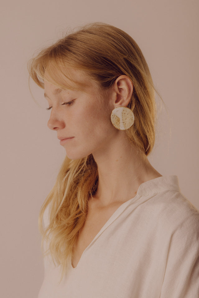 Large Disk Earrings